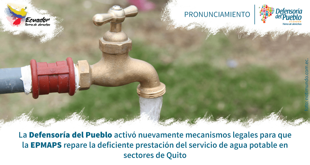 pronunciamiento EPMAPS agua Quito servicio